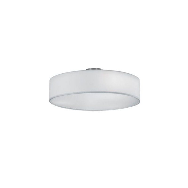 plafoniera a led trio hotel 3xe27 ip20 60w bianco/nichel opaco [603900301]