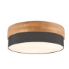 lampada da soffitto a led trio seasons 3xe27 40w ip20 nero/legno