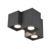 lampada da soffitto a led trio fernando 3xgu10 35w ip20 nero opaco
