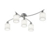 lampada da soffitto a led trio garda 5xe14 ip20 25w nichel opaco
