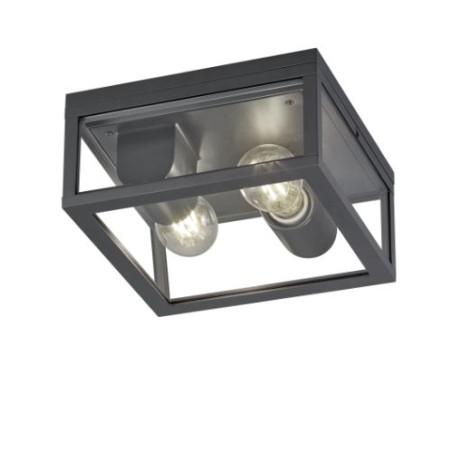 plafoniera a led trio garonne e27 ip44 10w da esterno antracite [601860242]