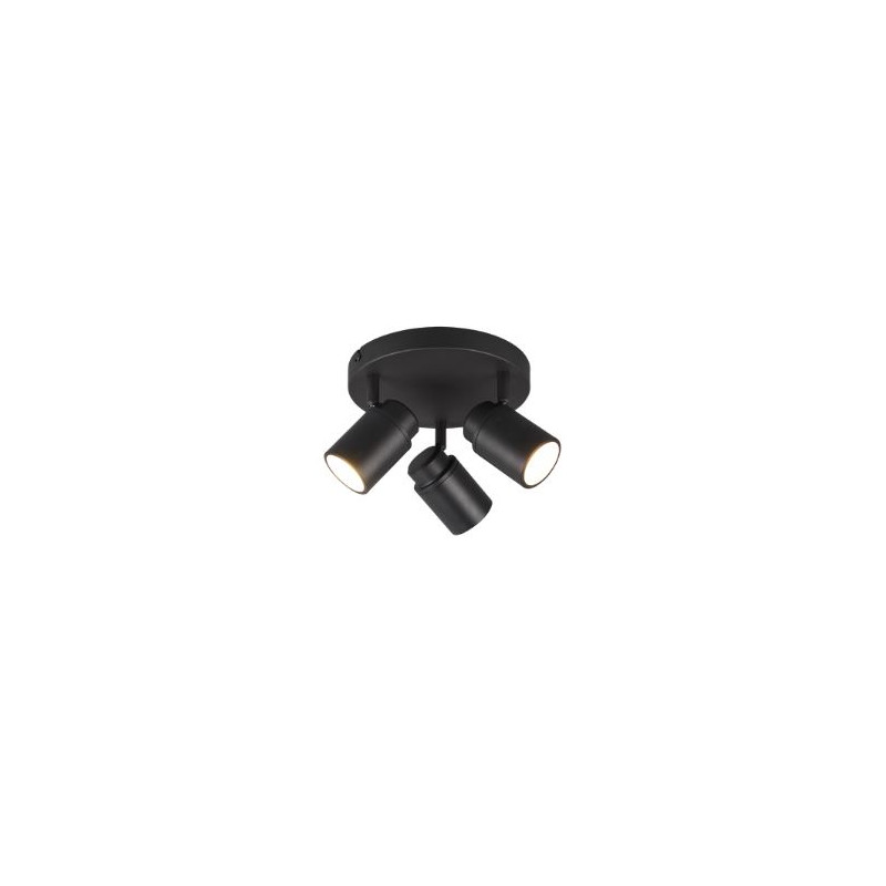 faretto da soffitto trio angelo 5w 3xgu10 nero opaco [880430332]