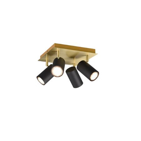 faretto da soffitto trio marley 35w 4xgu10 oro-nero [802430480]
