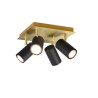 faretto da soffitto trio marley 35w 4xgu10 oro-nero [802430480]