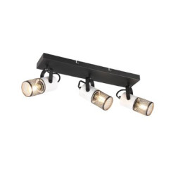 faretto da soffitto trio tosh bianco 40w e14 anticato-nero [804300334]