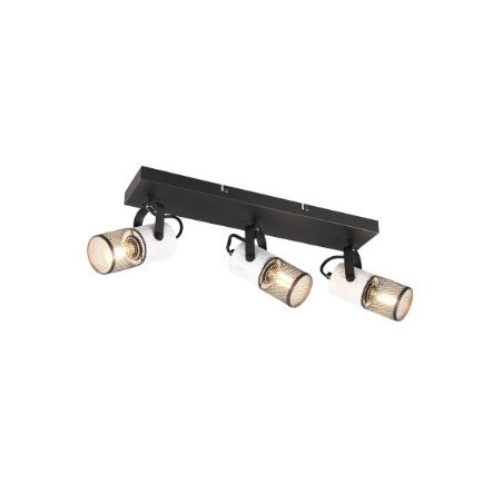 faretto da soffitto trio tosh bianco 40w e14 anticato-nero [804300334]