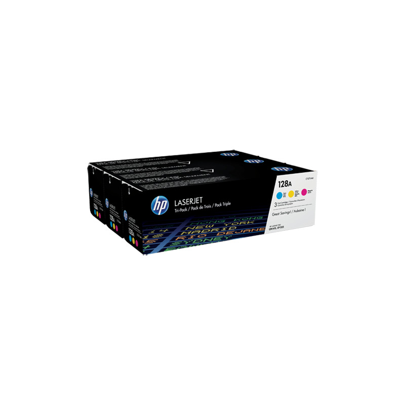 Toner hp 3 pz. a colori ciano/magenta/giallo nr.128a [cf371am]