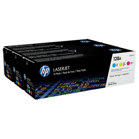 Toner hp 3 pz. a colori ciano/magenta/giallo nr.128a [cf371am]