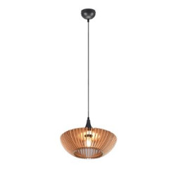 lampada a sospensione trio colino 40w e27 legno naturale-antracite