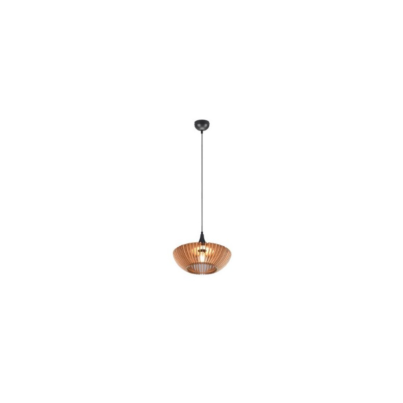 lampada a sospensione trio colino 40w e27 legno naturale-antracite