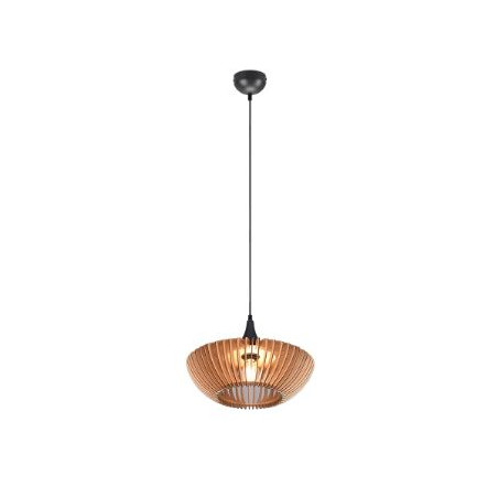 lampada a sospensione trio colino 40w e27 legno naturale-antracite