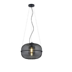 lampada a sospensione trio lorena 40w e27 cromato-nero opaco