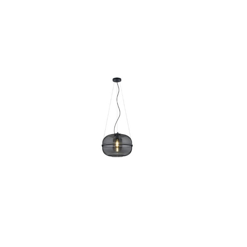 lampada a sospensione trio lorena 40w e27 cromato-nero opaco