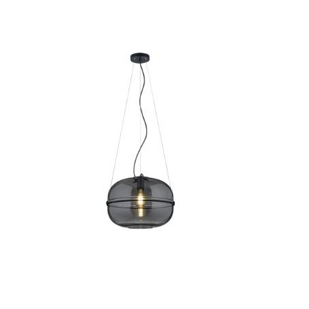lampada a sospensione trio lorena 40w e27 cromato-nero opaco