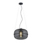 lampada a sospensione trio lorena 40w e27 cromato-nero opaco