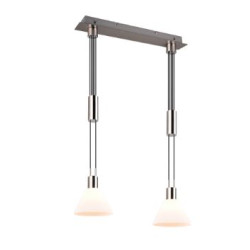 lampada a sospensione trio stanley 40w 2xe27 nichel opaco [319500207]