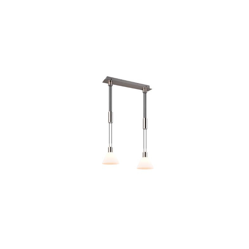 lampada a sospensione trio stanley 40w 2xe27 nichel opaco [319500207]