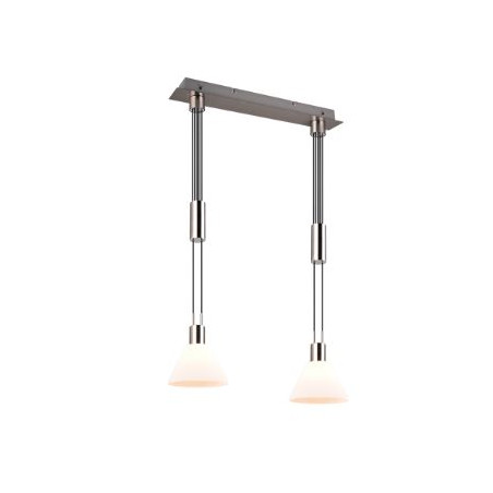 lampada a sospensione trio stanley 40w 2xe27 nichel opaco [319500207]