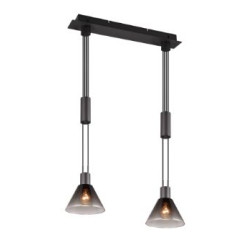 lampada a sospensione trio stanley 40w 2xe27 nero opaco [319500232]