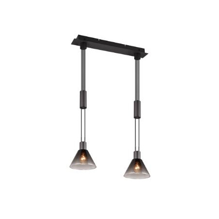lampada a sospensione trio stanley 40w 2xe27 nero opaco [319500232]