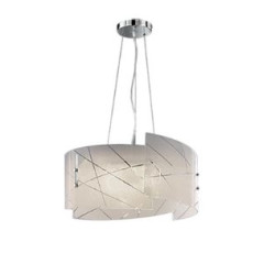 lampada a sospensione trio sandrina 40w 3xe27 bianco [301200300]