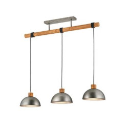 lampada a sospensione trio delhi 42w e27 nichel anticato [303400367]