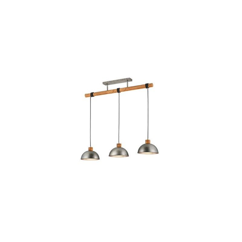 lampada a sospensione trio delhi 42w e27 nichel anticato [303400367]