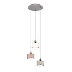 lampada a sospensione trio kaprun 28w 3xe14 cromo [311630306]