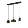 lampada a sospensione trio chiraz 3xe14 25w ottone-nero opaco
