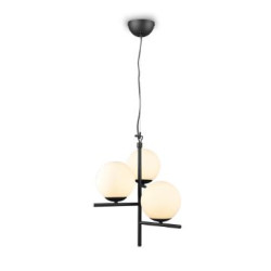 lampada a sospensione trio pure 28w 3xe14 bianco-nero [302000332]