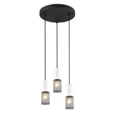 lampada a sospensione trio tosh 40w 3xe27 bianco-nero [304330334]