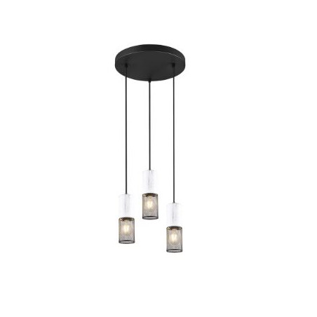 lampada a sospensione trio tosh 40w 3xe27 bianco-nero [304330334]