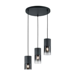 lampada a sospensione trio robin 28w 3xe27 nero opaco [310630332]