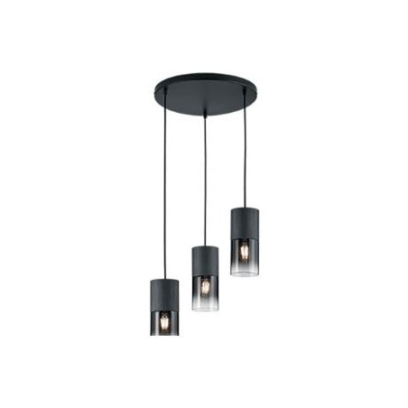 lampada a sospensione trio robin 28w 3xe27 nero opaco [310630332]