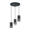 lampada a sospensione trio robin 28w 3xe27 nero opaco [310630332]