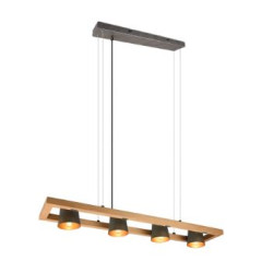 lampada a sospensione trio bell 25w 4xe14 nichel anticato [301900467]