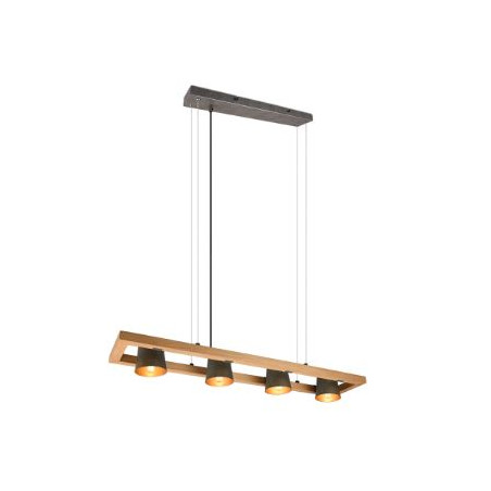 lampada a sospensione trio bell 25w 4xe14 nichel anticato [301900467]