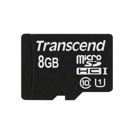 scheda microsd da 8 gb transcend classe 10 + adattatore uhs-i