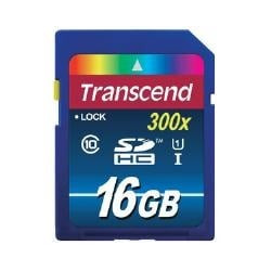 16gb scheda sd transcend classe 10 uhs-i 300x [ts16gsdu1]