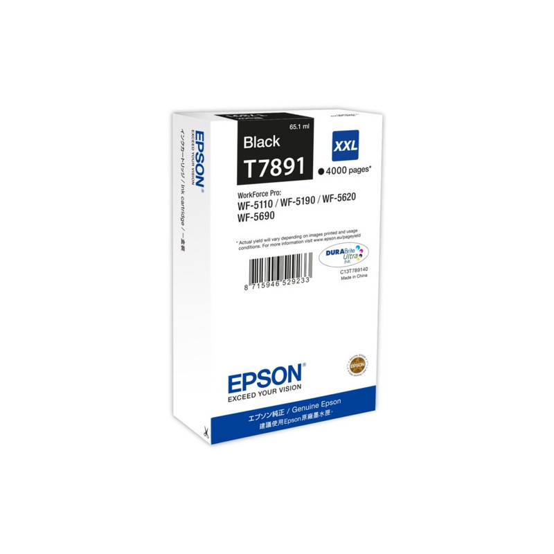 Cartuccia epson t7891 xxl 4000pagine 65.1ml nero [c13t789140]
