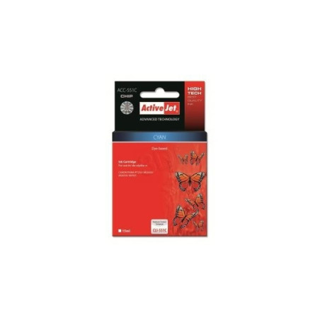 cartuccia activejet per canon cli-551c supreme 15ml ciano [acc-551cn]