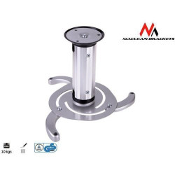 supporto per videoproiettore maclean per soffitto 80mmx170mm 10kg
