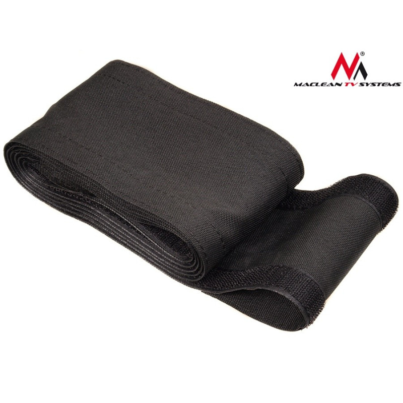 copricavo flessibile in velcro maclean 2m 105mm nero [ammcleamctv677b]