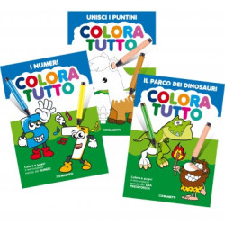 album da colorare - linea 2 'dinosauri, numeri, unisci i