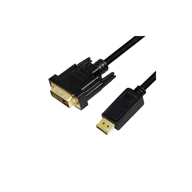 cavo logilink displayport a dvi nero 2m [cv0131]