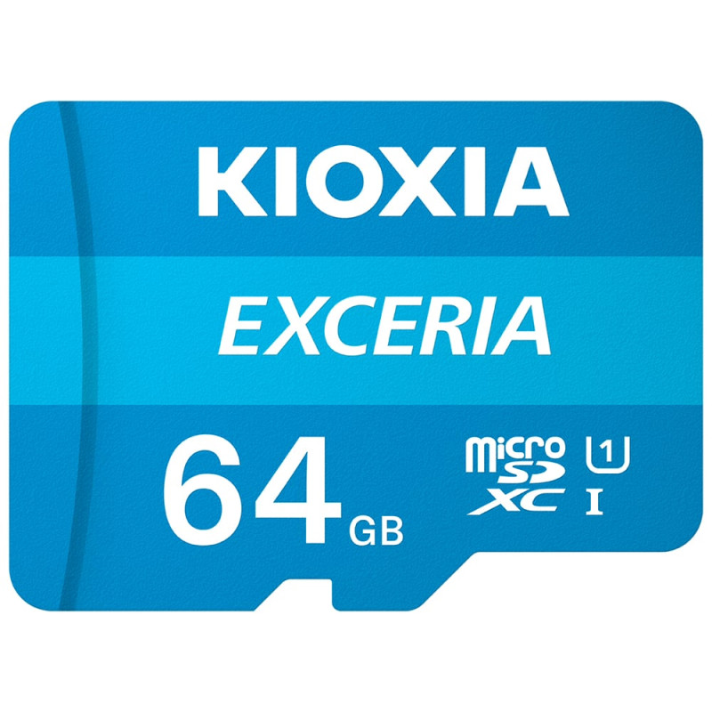 64gb scheda microsdxc kioxia exceria class 10 uhs-i [lmex1l064gg2]