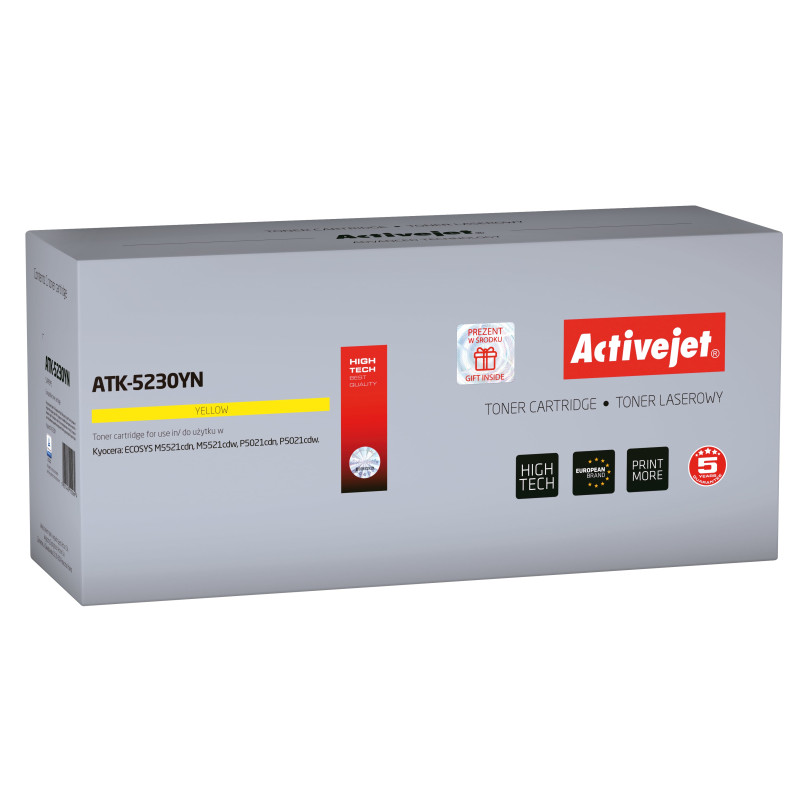 toner activejet atk-5230yn comp. kyocera tk-5230y colore