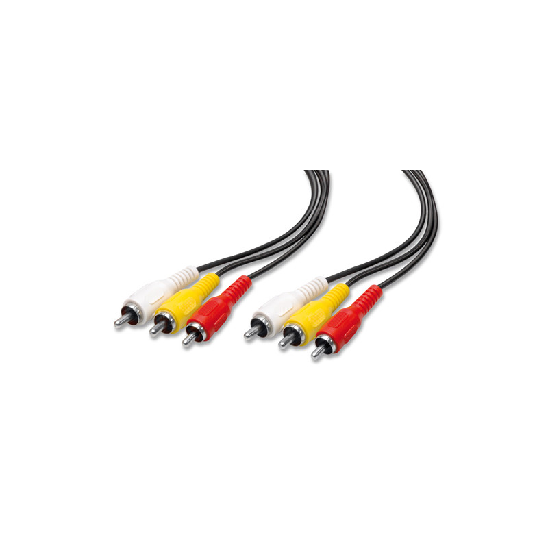 cavo audio e video nuova videosuono 3rcax3rca nero/rosso/giallo