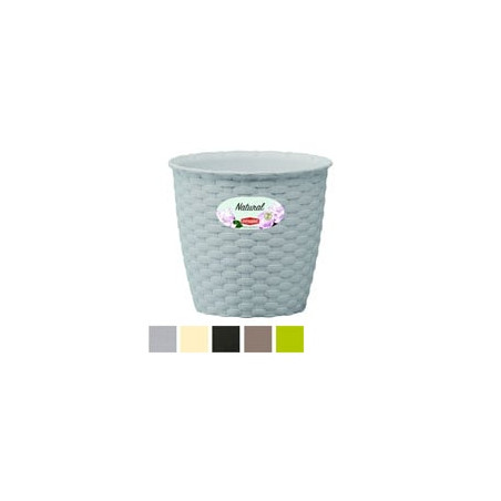 Vaso natural tondo tortora 19 h.18 stefanpl [stefanplast ]