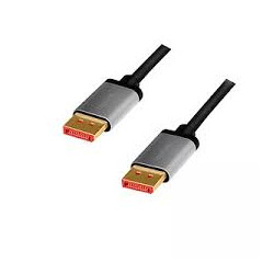 cavo displayport logilink 1.4 m/m 8k/60hz/3.0m/grigio/nero [cda0106]